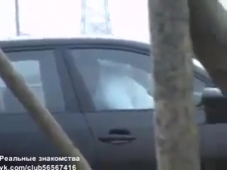 husband spies how his wife is fucked in the car
